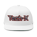 Tech-X Embroidered Flat Bill Cap – Retro Futuristic Logo Snapback