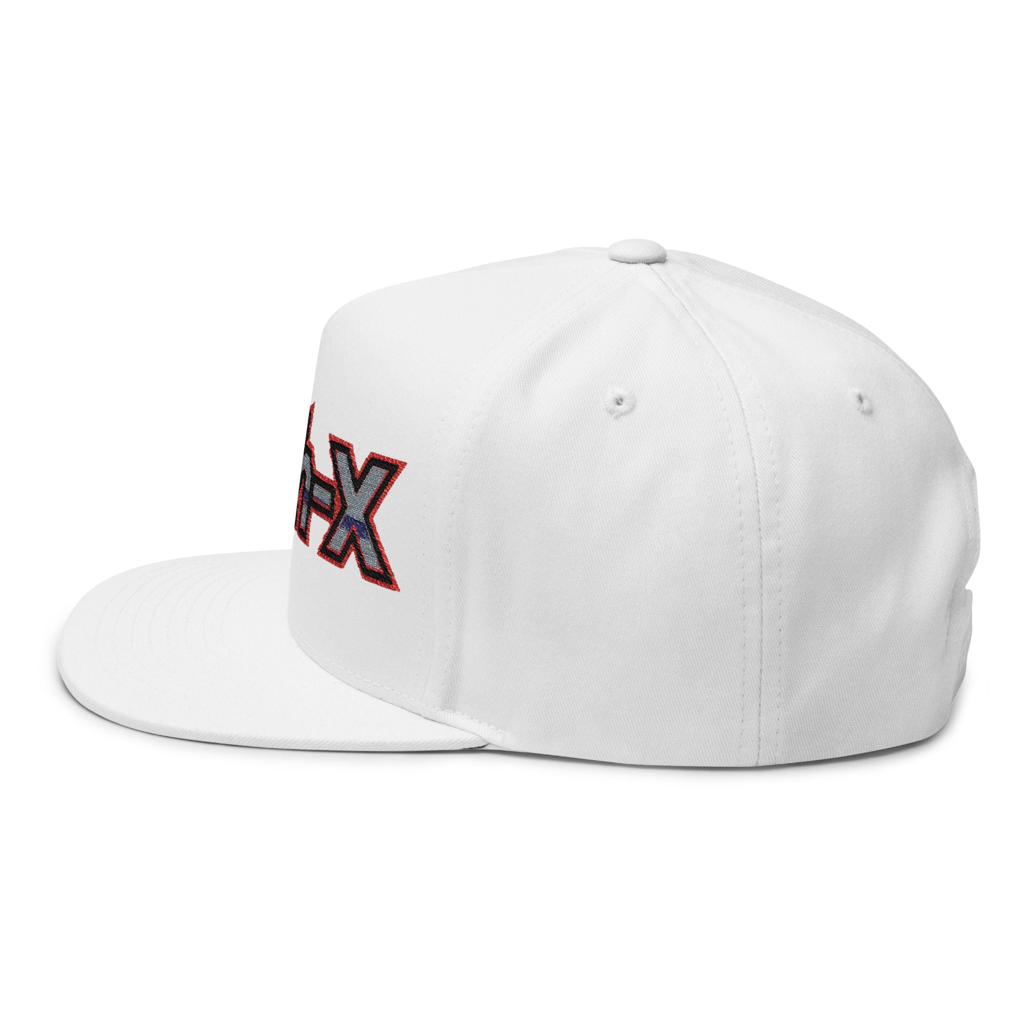 Tech-X Embroidered Flat Bill Cap – Retro Futuristic Logo Snapback